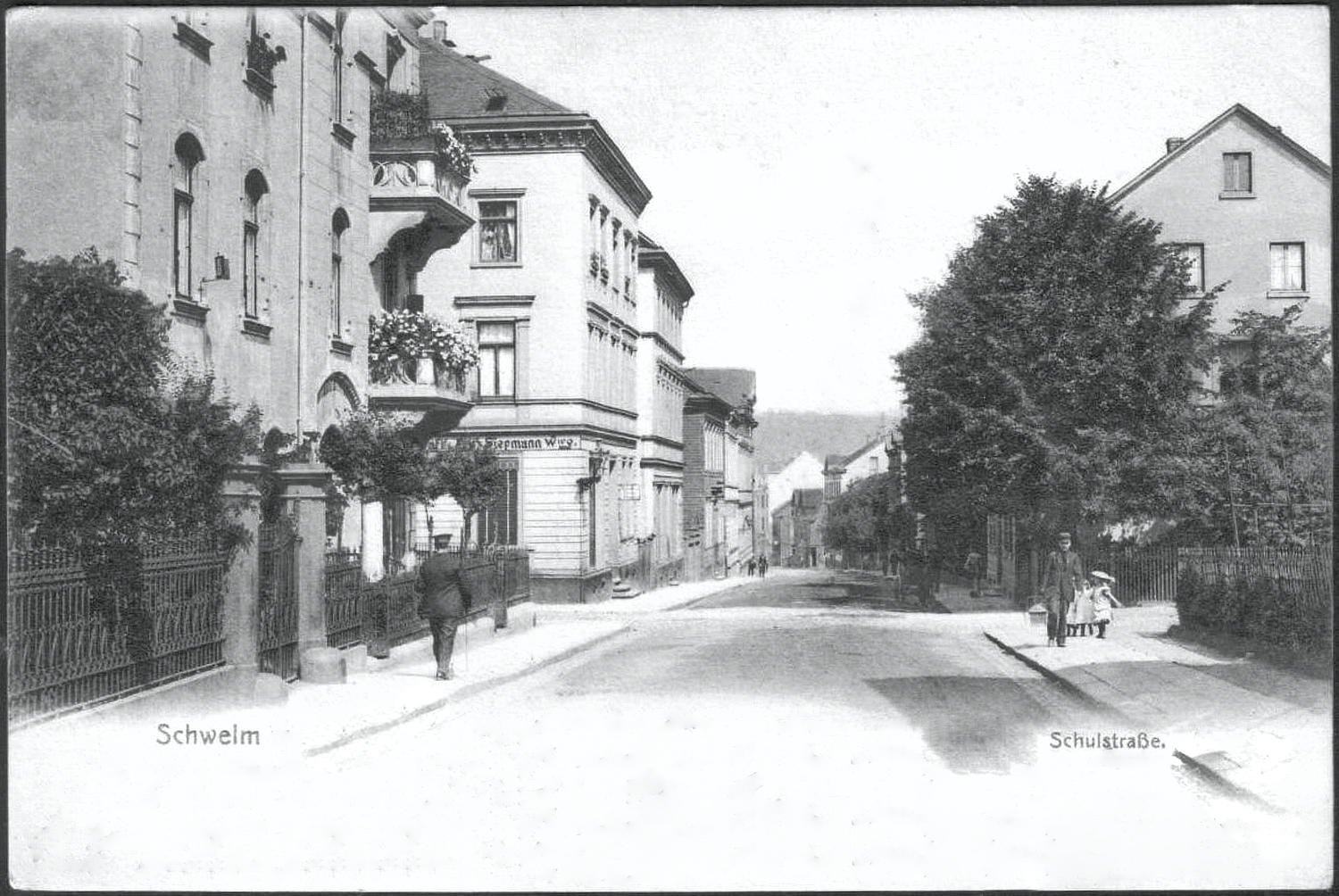 1906 Schulstraße von oben