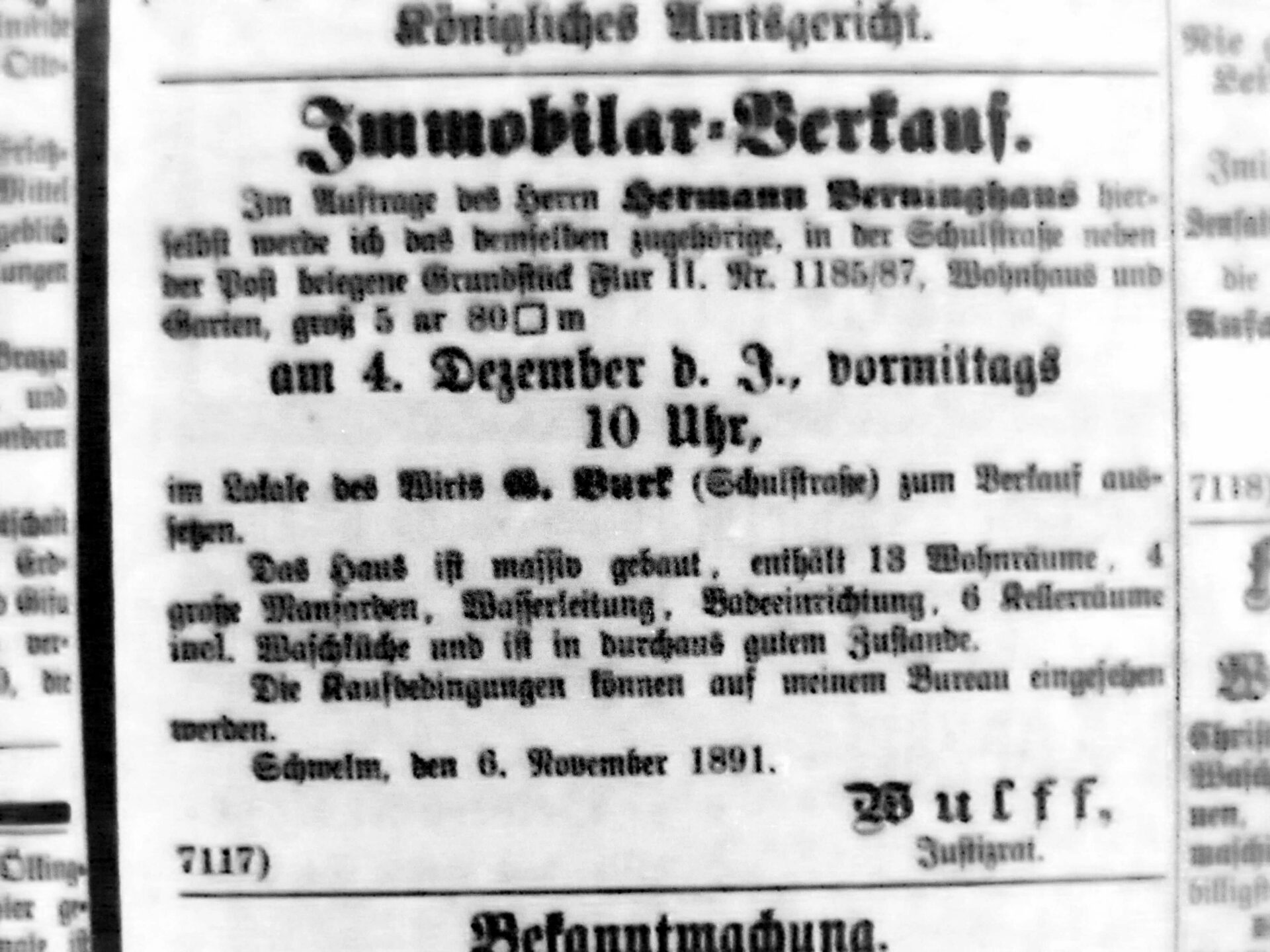 Schulstraße 25 Anzeige Immobilienverkauf